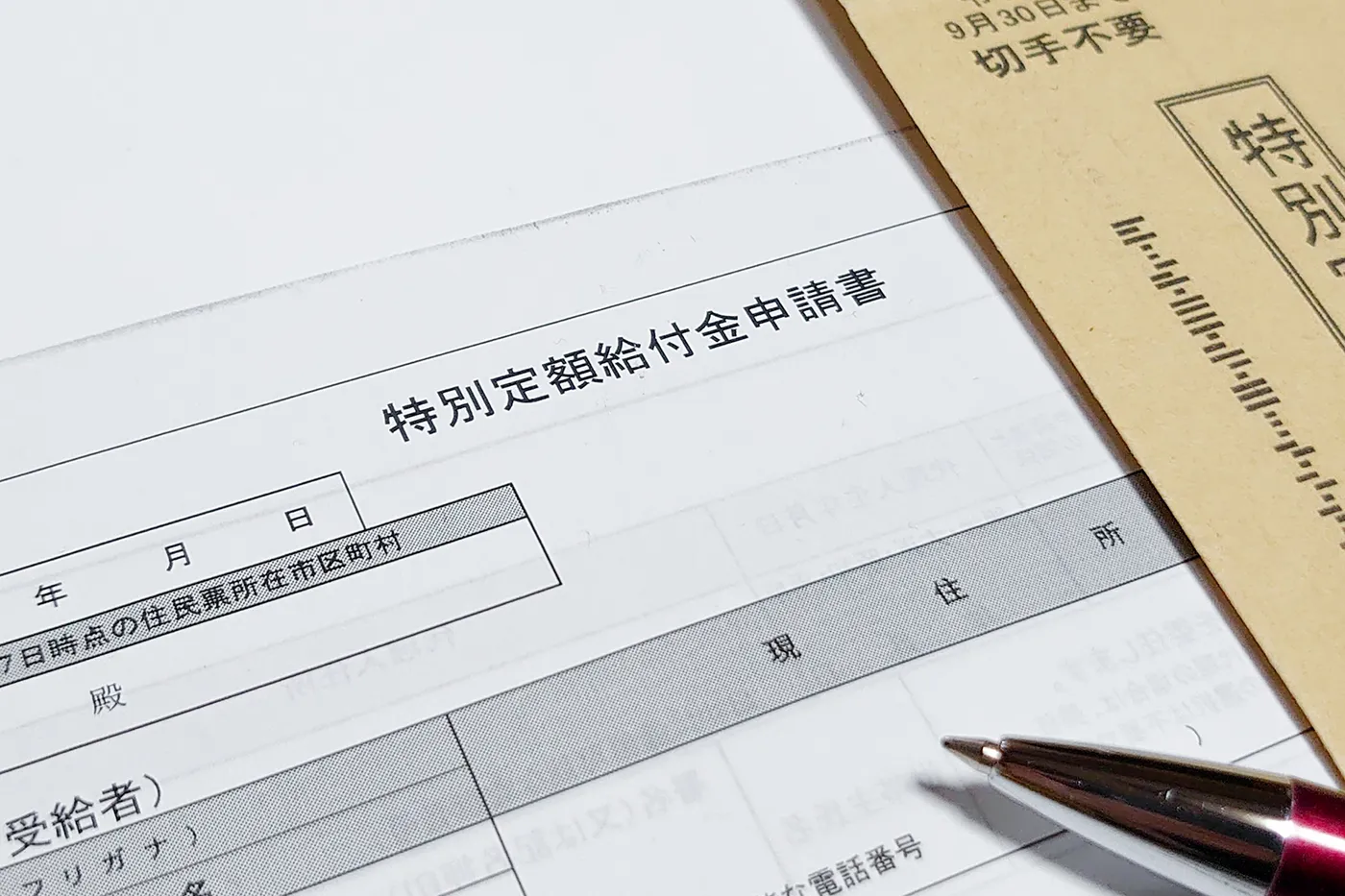 給付金申請書